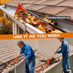 Gutter Cleaning Tools from The Ground, Multi-Angle Cleaner, Scoop & Brush & Mini Rake for rain Guard Cleaning and Leaf Removal from Gutter Guard(No Pole) - Image 6