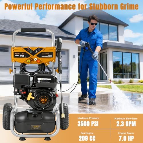 3500PSI Gas Pressure Washer, 212CC 2.3GPM Gas Powered Power Washer - Image 2