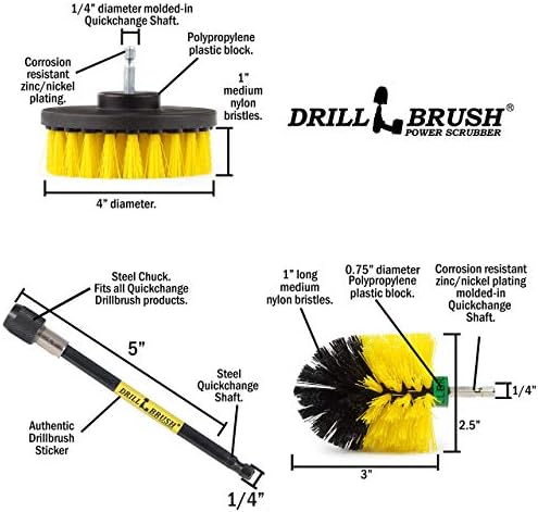 Bathroom Accessories - Bathroom Cleaning Tools - Drill Brush Attachment Set - Image 5