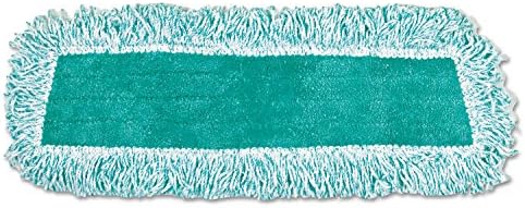 Rubbermaid Commercial Products Light Commercial Microfiber Dust Pad with Fringe, 18 inch, Green, For Janitorial/Professional Cleaners for Light-Duty Cleaning/Dusting/Sweeping by RubbermaidCommercialProducts