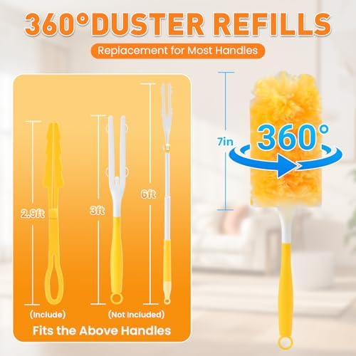 Alotiki Duster Refills, 80 Count 360° Dusters for Cleaning with 2 Handle - Image 3