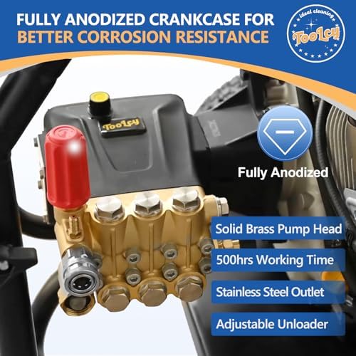 TOOLCY 1" Shaft Pressure Washer Pump 4300 PSI with Adjustment Unloader - Image 5