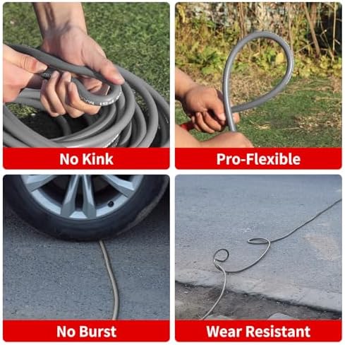 1/4’’ Pressure Washer Hose 125FT, Steel Wire Biaided Hose 4200PSI - Image 2