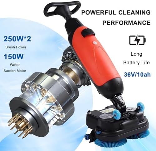 Commercial Floor Scrubber Machine, Electric Buffer Polisher, Dual - Image 7