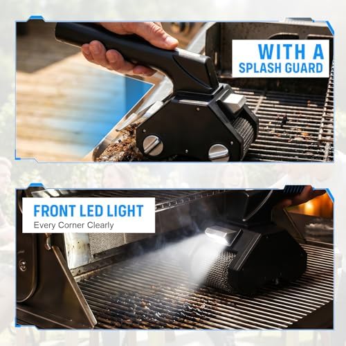 Electric Grill Brush, 2-in-1 Cordless 304 Steel BBQ Grills Cleaner - Image 6