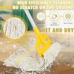 Looped End Commercial Industrial Cotton Mop Replacement Head,2 Pack - Image 2
