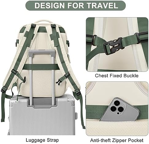coofay Expandable Travel Backpack For Women Men Airline Approved Personal Item Backpack For Airlines Carry On Backpack Flight Approved Waterproof Backpack For Traveling On Airplane Travel Bag - Image 7