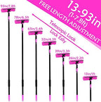 CALBEAU Pink Cleaning Supplies, Duster with Extension Pole for High Ceiling - Image 2