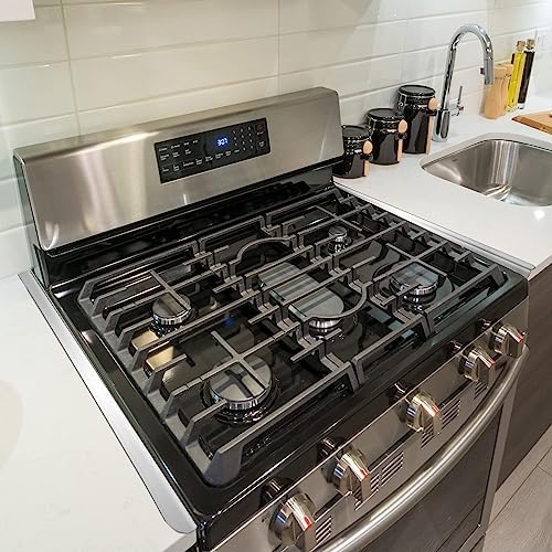 Stove Cover, Stove Guard, Stainless Steel Stove Gap Covers, Heat Resistant & Easy to Clean Stove Counter Gap Cover, Kitchen Stove Counter Gap Cover Eliminates Gap Between Counter & Appliances (2 pcs) - Image 2