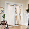 MIULEE Brown 54 Wide and 72 Inches Length French Door Sheer Curtains by MIULEE