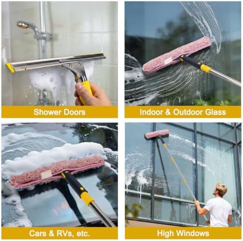 Professional Window Cleaning Kit with Bucket 3 Gallon, 6FT Extension Pole - Image 7