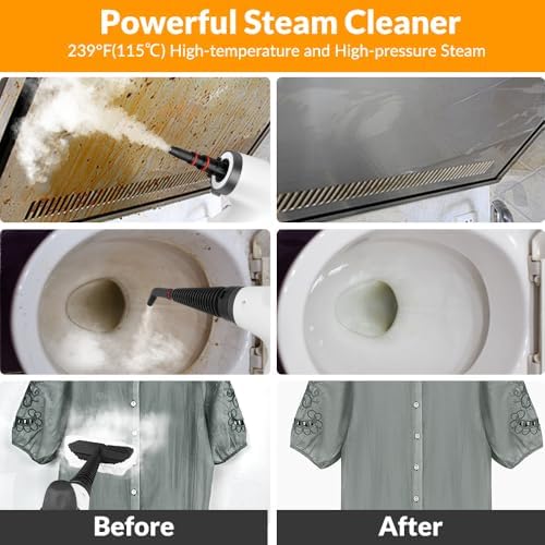Handheld Steam Cleaner, Pressurized Hot Steam with 12 Accessories for Home - Image 3