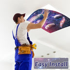 8 Pack Fluorescent Light Covers with 80 Magnets Decorative for Classroom Ceiling Light 4 x 2 Feet Magnetic Light Covers Filter Easy Install for Office Hospitals & Home Drop Ceiling Supplies(Planet ) - Image 5