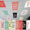 8Pcs Classroom Fluorescent Magnetic Light Covers,2x4 FT Pastel Confetti by Hallswl