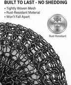 8 Pcs Steel Wool Scrubbers with 2 Pcs Handle,Stainless Steel Scouring Pads for Cast Iron Skillets, Grill & Kitchen Pots - Rust Resistant, Non-Splintering Heavy Duty for Tough Grease - Image 5