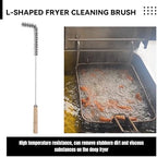3 Pcs Fryer Cleaning Tools - L Shaped Stainless Steel Bristles Deep Cleaning Brush and Rod for Restaurant Air Fryer - Image 3