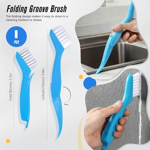 15Pcs Crevice Cleaning Brush Groove Gap Hard Bristle Cleaning Tool Small Clean Brush for Cleaning Sink Toilet Kitchen Door Window Track Cup Teapot - Image 5