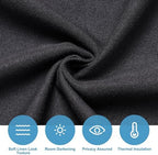 RYB HOME Linen Blended French Door Curtain, Shades Pull Down for Glass Door - Image 5