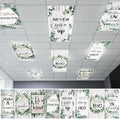 8pcs Classroom Fluorescent Magnetic Light Covers,2x4 FT Eucalyptus Style by Hallswl