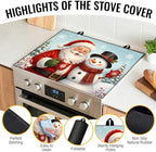 NYZE Stove Top Cover for Christmas Decorative Santa Snowman Stovetop Cover - Image 2