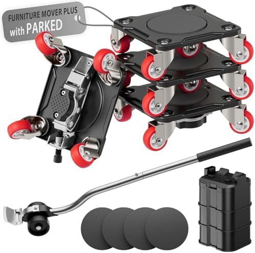 ONEON Heavy Duty Furniture Movers with Wheels & Lifter (5 SGL Wh Parked) by ONEON