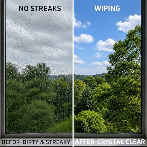 Window Washing Kit with Extension Pole(19–94.5"), Window Squeegee with Extension Pole, High Reach Window Cleaning Kit, 3 Gallon Bucket, Streak-Free Outdoor Window Cleaner, Extra Refills - Image 6