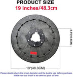 Unviersal 1 Piece Commercial 19 Inch Diameter Rotary Scrub Brush fit for Commercial Floor Scrubber Machine-Medium Brush (483mm) White - Image 2