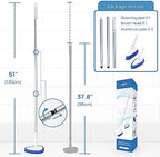 Qaestfy Shower Scrubber Cleaning Brush Combo Bath Tub Tile Cleaner Scrubber Brush with 51'' Adjustable Long Handle Scrub Brush for Bathroom Shower Bathtub Wall Mop Cleaning Scrubbing - Image 6