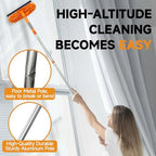 2 in 1 Window Squeegee Cleaner Kit Extension Pole, 67 in, Orange - Image 5