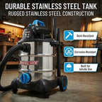 Channellock Wet/Dry Vac 8L04001S - Stainless Steel, 4.0 HP, Shopvac, Wetvac - 8 Gal - Image 5