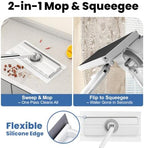 13" Wide Flat Mop with Snap-Grip Cloth Lock, Disposable Clamp Mop - Image 3