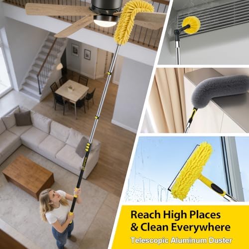 30 Foot High Ceiling Duster Kits with 4.7-24ft Heavy Duty Extension Pole - Image 2