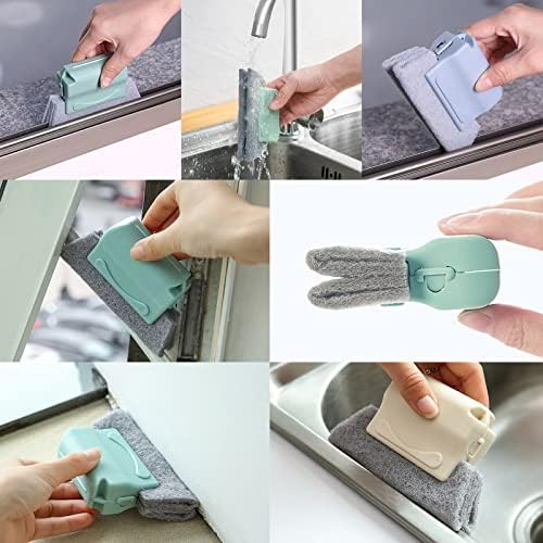 Koishu Magic Window Groove Cleaning Brush, Hand-held Window Track Cleaner Brushes Tools Set, Sliding Door Track Cleaner, Sill, Tile Lines, Shutter, Car Vents, Keyboard, Small Spaces Clean - Image 2