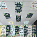8Pcs Classroom Inspirational Fluorescent Light Covers,2x4 FT Succulent by Hallswl