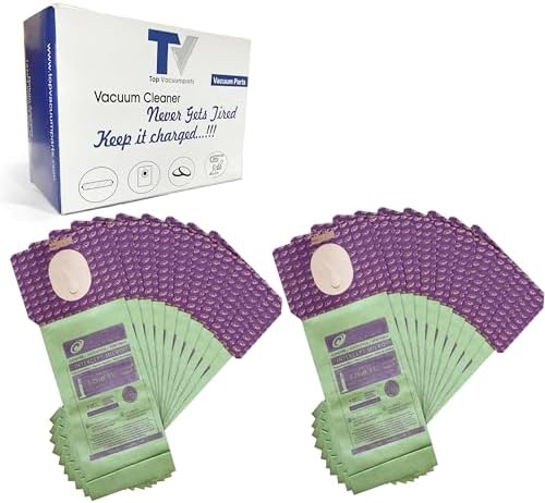 20-Pack Replacement Micro Filter Bags for ProTeam ProForce 1200XP & 1500XP Upright Vacuums – 3.25 Quart – Compare to 103483 by TOPVACUUMPARTS