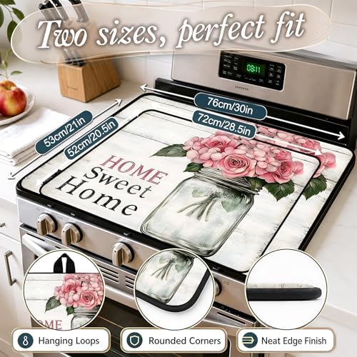 Stove Top Cover,28.5"L x 20.8"W,Heat Resistant Cooktop Protector Mat - Image 2