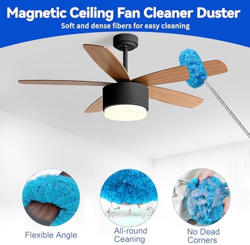 Duster with Extension Pole, 7 in 1 Cleaning Kit with Microfiber Dusters - Image 5