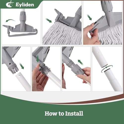 Eyliden Commercial Wet Mop with 2 Cotton Heads - Image 5