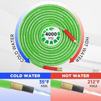 PWACCS Pressure Washer Hose 50 FT, 3/8" Kink Resistant Steel Braided Hoses - Image 3