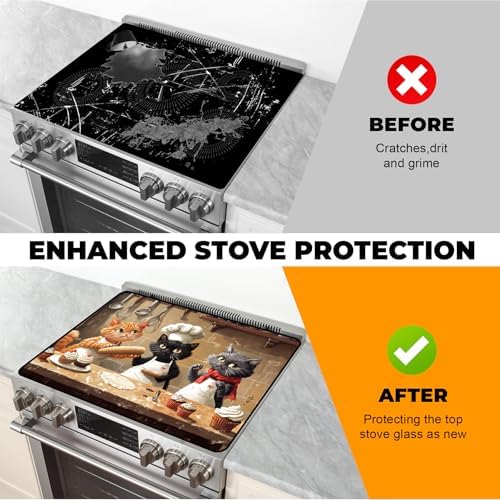 Stove Top Cover for Glass Electric Stove (Cat, 28.5"L x 20.5"W) - Image 5