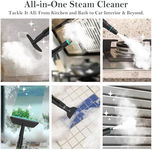 Steam Cleaner, 3-Level Adjustable Handle, 15s Heat-Up, Steamer for Cleaning With 1.8L Large Tank, Dry Burn Protection, Handheld Steam Cleaner for Home, Bathrooms, Tile,Grout,Car with 12pcs Accessories - Image 7