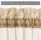 MIULEE Brown 25 x 72 Inches Sidelight French Door Sheer Curtains - Image 4