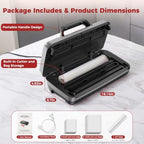 Vacuum Sealer Machine, 230W 95KPa Food Sealer Built-in Cutter & Bag Storage - Image 5