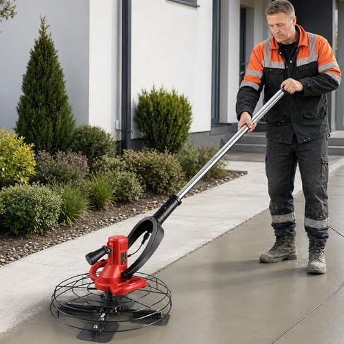 Electric Walk Behind Trowel,280-2800 RPM Adjustable,1680W Commercial Wall Smoothing Polisher,for Living Room/Bedroom Concrete Floor Leveling by Unknown