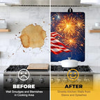 NYZE American Flag Stove Cover 4th of July Stove Top Cover for Electric Stove Fireworks Decorative Flat Top Protector for Kitchen Counter 28x20 Inch - Image 6
