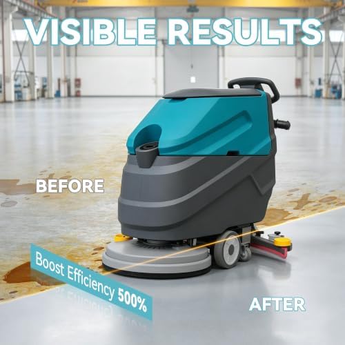 T380 22" Walk-Behind Commercial Floor Scrubber Machine,Large Tank - Image 3