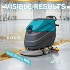 T380 22" Walk-Behind Commercial Floor Scrubber Machine,Large Tank - Image 3