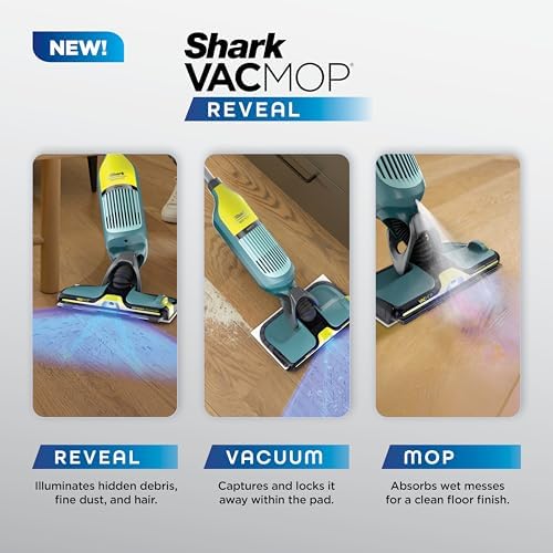 Shark VACMOP Reveal Cordless Vacuum & Spray Mop, Green, VM401 - Image 2