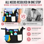 Cleaning Caddy with Wheels and Cleaning Apron, Built-in Hard Support Board - Image 6