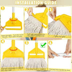 Looped End Commercial Industrial Cotton Mop Replacement Head,2 Pack - Image 5
